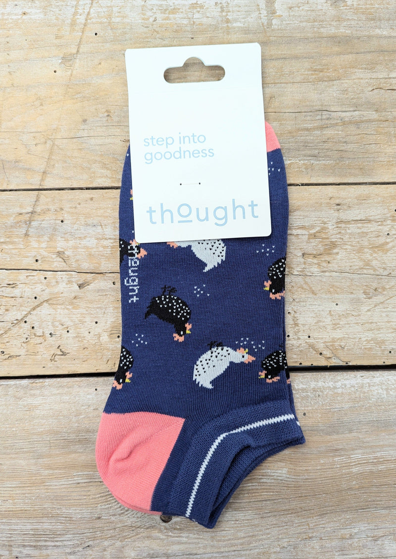 Thought Socks Women's Ankle Trainer Sock Navy Chicken UK 4-7