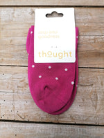 Thought Socks Women's Ankle Trainer Sock Pink Spot UK 4-7