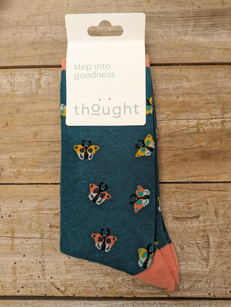 Thought Socks Women's Thought Bamboo Butterfly Socks UK 4-7