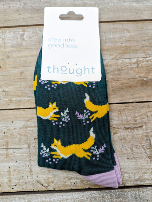 Thought Socks Women's Thought Bamboo Fox Socks UK 4-7