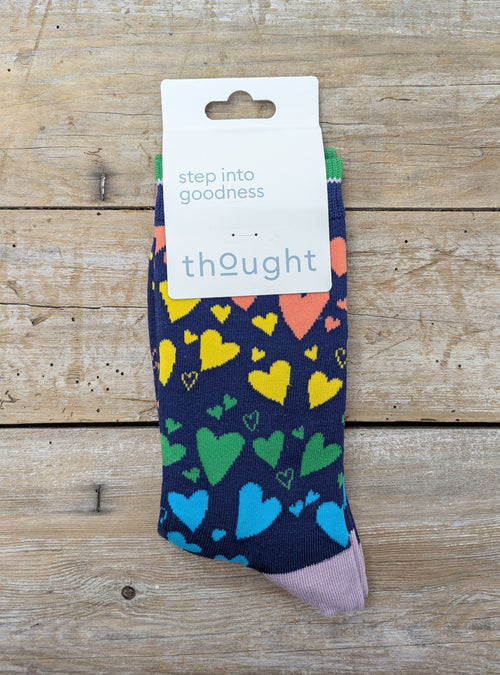 Thought Socks Women's Thought Bamboo Multi Hearts Socks UK 4-7