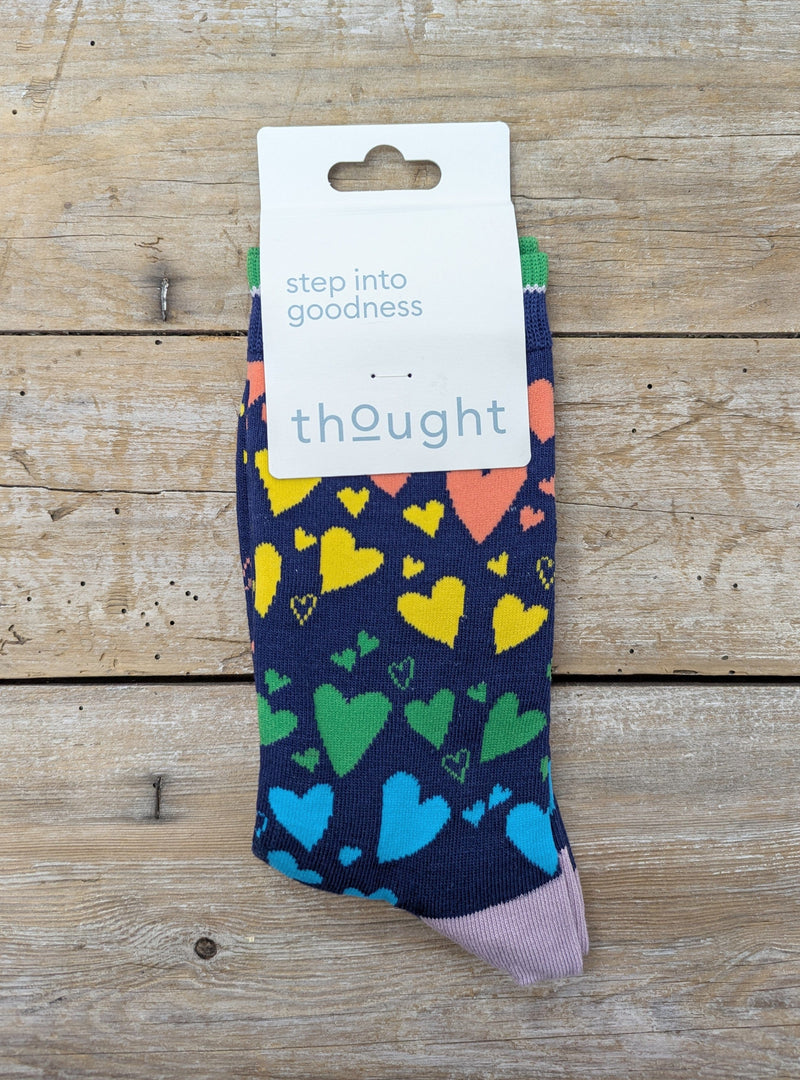 Thought Socks Women's Thought Bamboo Multi Hearts Socks UK 4-7