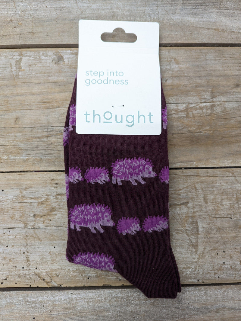 Thought Socks Women's Thought Bamboo Pink Hedgehog Socks UK 4-7