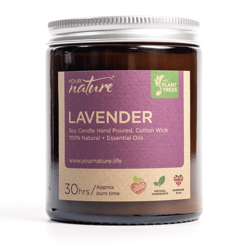 Your Nature Deodorant Lavender scented soy wax Candle