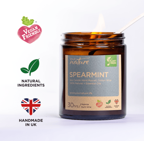 Your Nature Deodorant Spearmint scented soy wax Candle