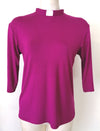 Lotties Eco Baptism & Communion Dresses Bishops Roman Purple Womens Bamboo Clerical Sleeved Top