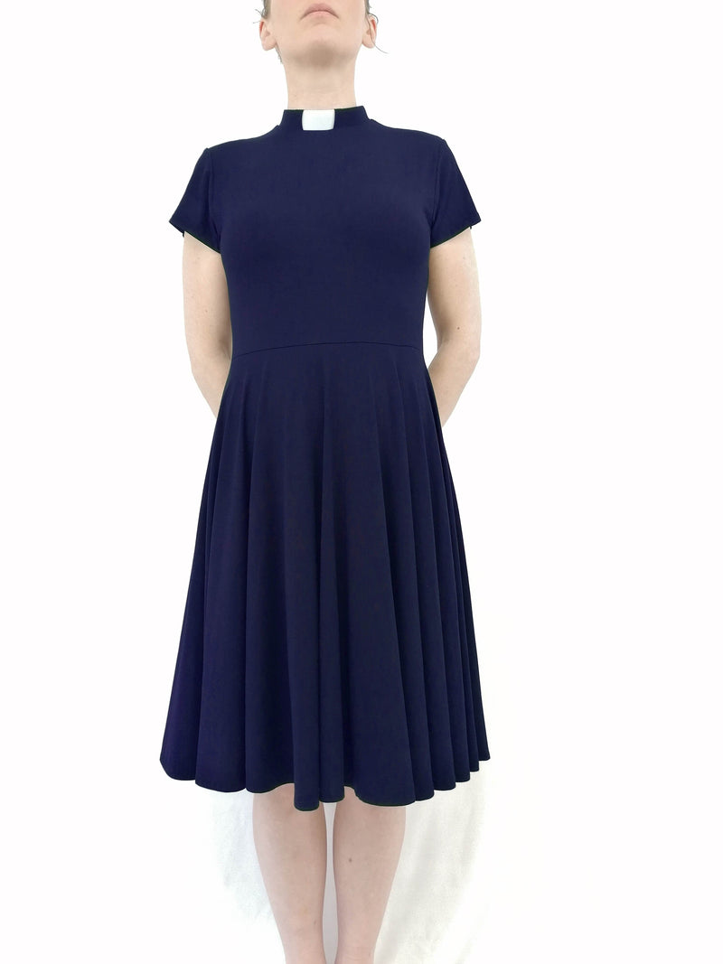 Lotties Eco dress Navy / Standard no pockets Clerical Skater Dress