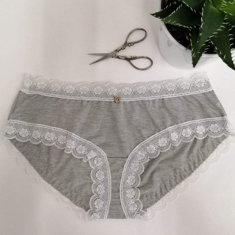 Lotties Eco Knickers Lt Grey Womens Maternity Hipster Bamboo Knickers