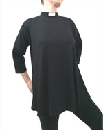 Lotties Eco Sleeved Top Black Clerical A-line