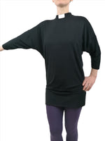 Lotties Eco Sleeved Top Black Clerical Winter Tunic