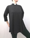 Lotties Eco Sleeved Top Dark Charcoal Marl Clerical A-line
