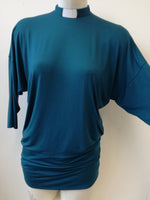 Lotties Eco Sleeved Top Emerald Clerical Winter Tunic