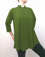 Lotties Eco Sleeved Top Green Clerical A-line