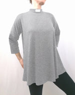 Lotties Eco Sleeved Top Light Grey Marl Clerical A-line