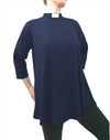 Lotties Eco Sleeved Top Navy Clerical A-line