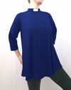 Lotties Eco Sleeved Top Royal Blue Clerical A-line