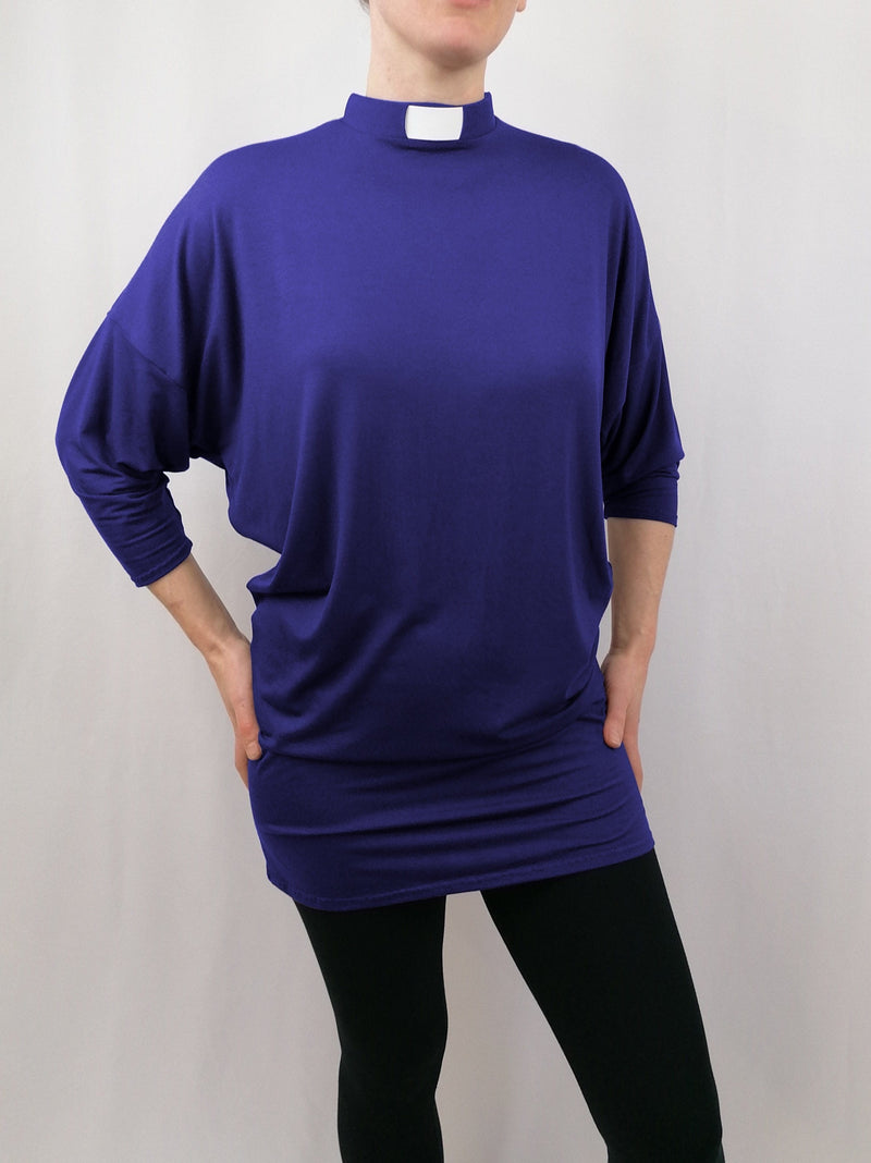 Lotties Eco Sleeved Top Royal Blue Clerical Winter Tunic