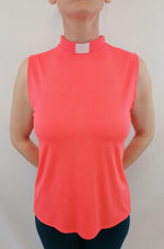 Lotties Eco Top Hot Coral Womens Bamboo Clerical Sleeveless Top