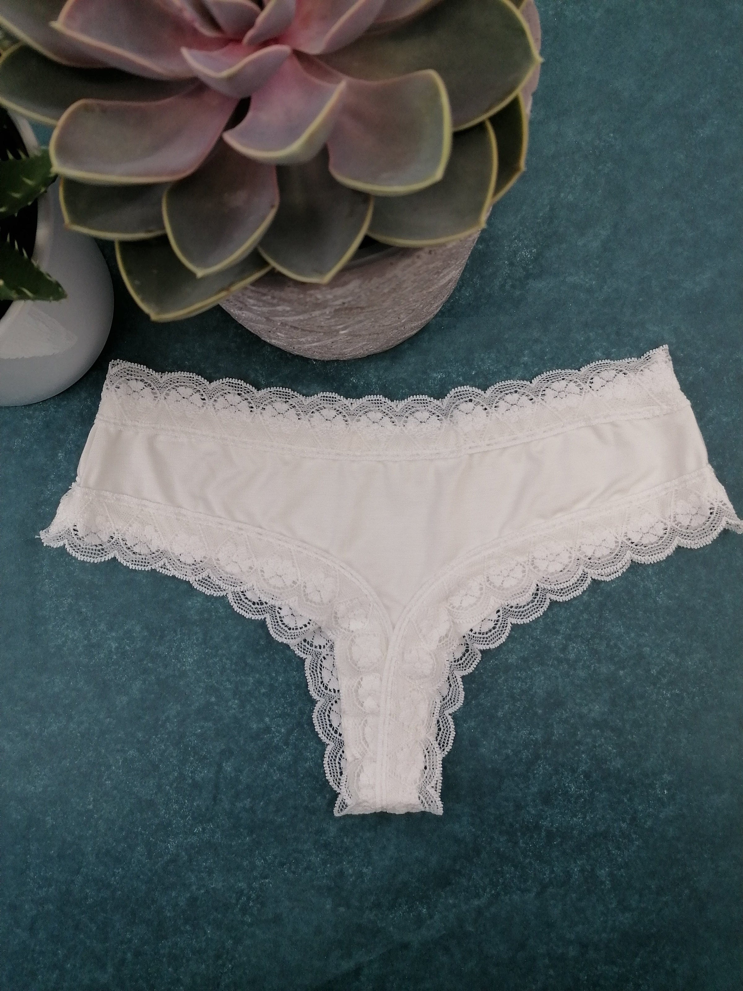 Buy Victoria's Secret Coconut White Lace Cheeky Knickers from Next  Luxembourg