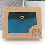 Lotties Eco Underwear Emerald / Hipster Low-Rise Womens Bamboo Knicker Giftbox