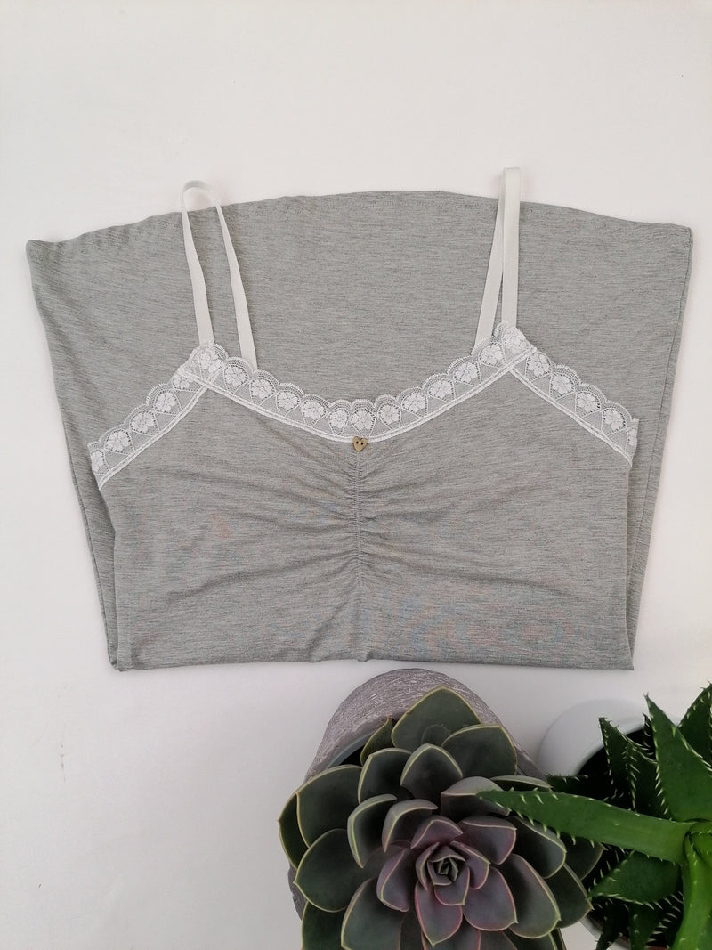 Bamboo Camisole Top With Lace - Lotties Eco